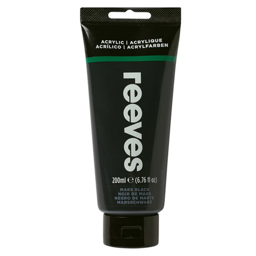 Reeves Artists' Acrylic Colour Mars Black 200mL